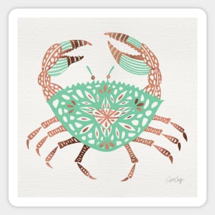 Rose Gold Mint Crab Sticker